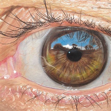 Realistic Color Pencil Drawing Eye
