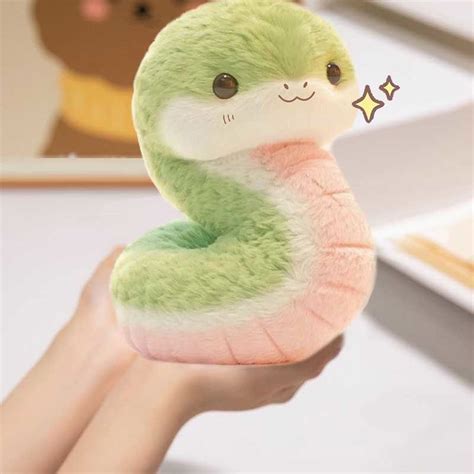 Snake Fuzzy Plush Doll, Year of The Snake Gift, Soft touch Fabric