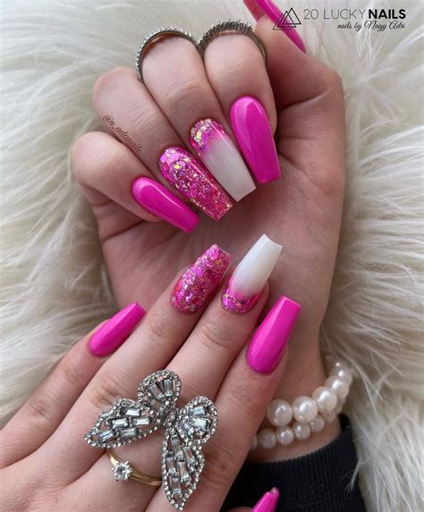 32 stunning pink nail art ideas with glitter