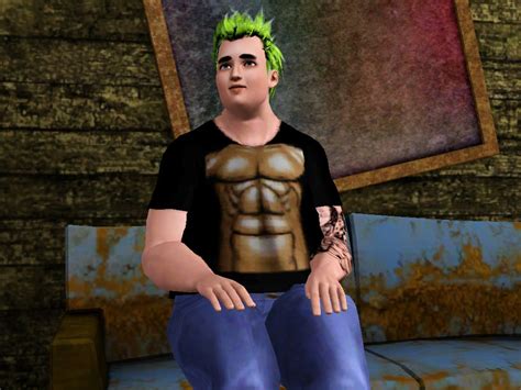 The Sims Resource | Fake Abs T-Shirt