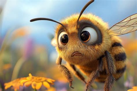 (Created with Stock Photos) Cartoon Wasp Character Stock Photo - Image
