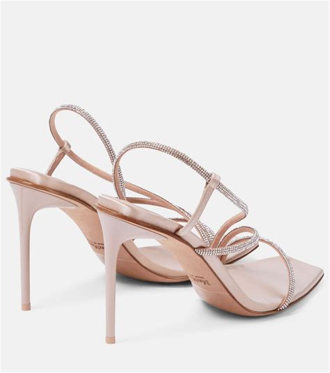 max mara stark embellished satin sandals max mara