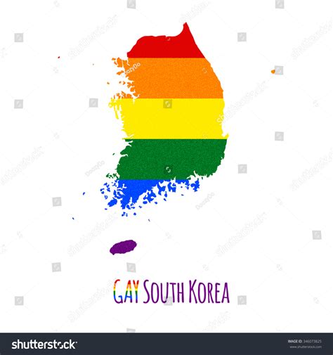 Vector Map South Korea Lgbt Lesbian Stock Vector (Royalty Free
