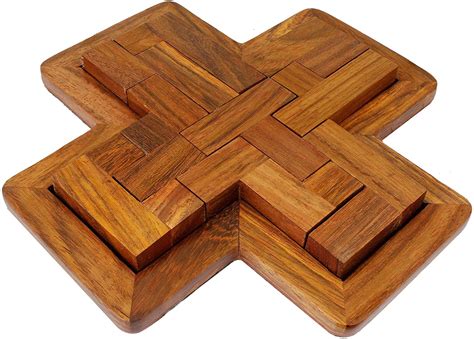9-Pieces Plus Board Jigsaw Puzzle Game – Wooden Toy Game – Brain ...