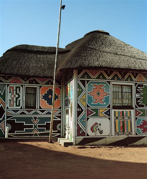 Inside the Beautifully Graphic Painted Ndebele Homes in South Africa
