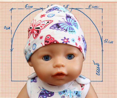 Выкройка шапочки на Беби Бона 43 .. | Выкройки, Шитье, Шапочка