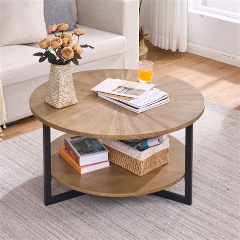 Xl Round Coffee Table With Storage