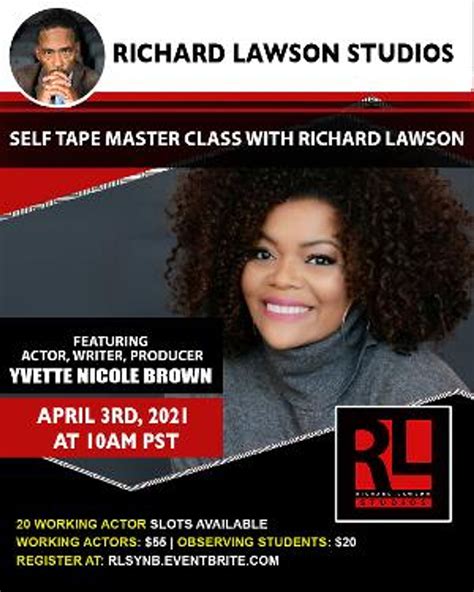 The Richard Lawson Studios Welcomes Yvette Nicole Brown As Guest