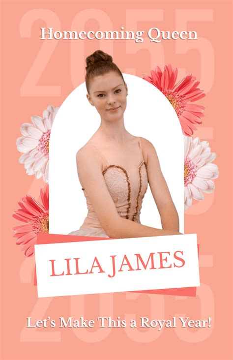 Free Homecoming Queen Poster Template to Edit Online