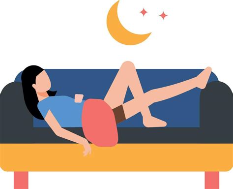 The girl is sleeping on the couch. 23743394 Vector Art at Vecteezy