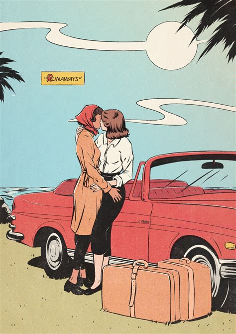 This Artist Is Giving Lesbian Couples The Retro, Pinup Treatment