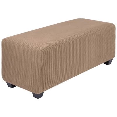 piccocasa high stretch rectangle ottoman furniture covers  elastic