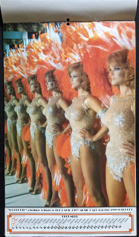 Lot - Rockette Calendar, Featuring Ann Margaret.