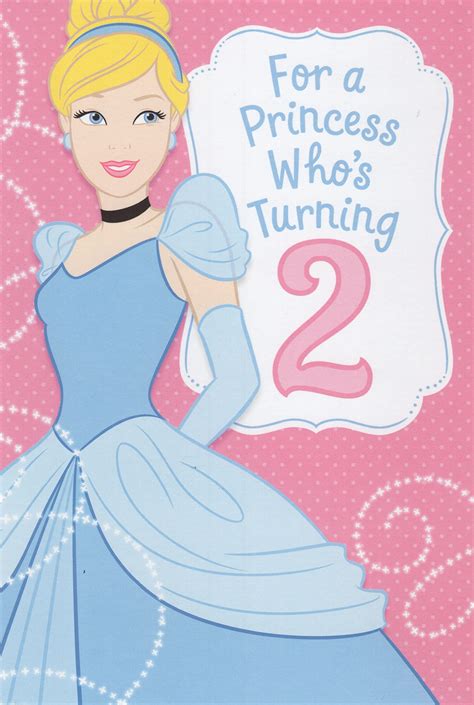 Amazon.com : Cinderella Happy 2nd Second Birthday Card (Age 2) for Girl