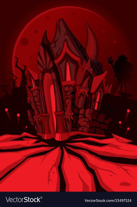 hell castle royalty  vector image vectorstock