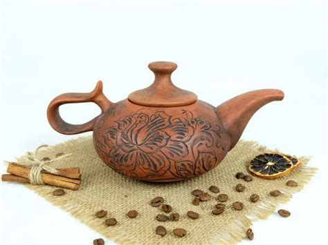 Чашка з блюдцем для кави глиняна 150 мл — Keram_shop