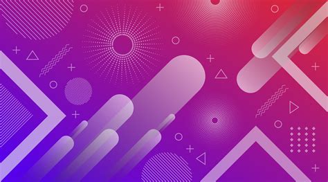 Geometric Shapes on Purple and Pink Gradient 834987 Vector Art at Vecteezy