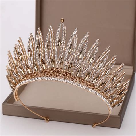wedding luxury bridal tiara goldsilver wedding crown tiara etsy