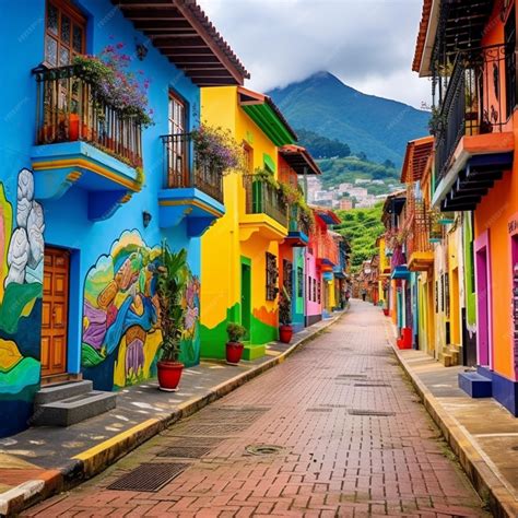 Premium Photo | Vibrant Street Scene in Bogota Colombia
