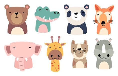 Cute dressed woodland animals in modern flat style