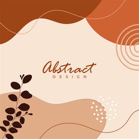 Hand draw abstract aesthetic background.modern template design organic ...