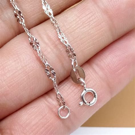 Sterling Silver Butterfly Chain With Rhodium Plated Necklace, 925