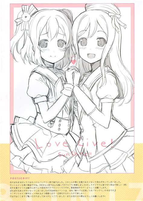 6u love live! sunshine!! kunikida hanamaru kurosawa ruby sketch