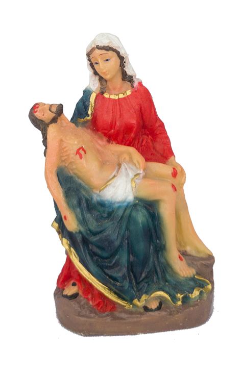 Nossa Senhora De Pieta - Imagem Nossa Senhora Pietá 12cm Resina - Amor e Dor de Maria aos Pés da ...