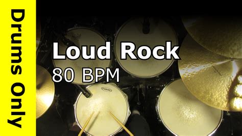 Loud Rock Drum Loops 80 BPM