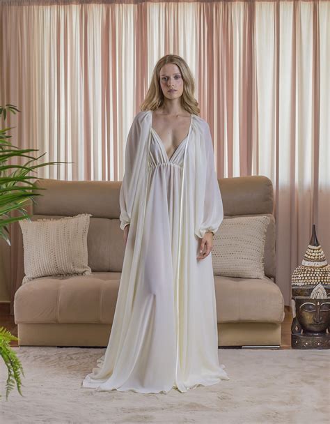 Wedding Robe, Chiffon Bridal Tunic, Chiffon Bridal Tunic, Elegant