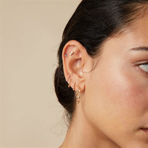 cosmic charm solid gold piercing stud astrid miyu