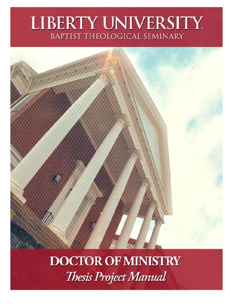 2014 Doctor of Ministry Thesis Manual | PDF | Thesis | Institutional ...