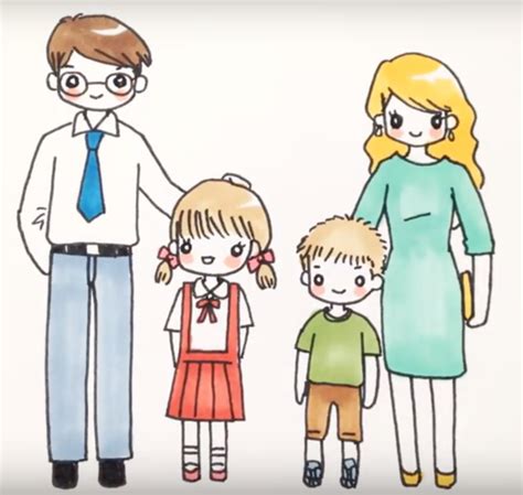 Как нарисовать семью