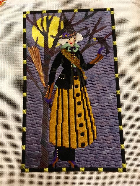 Cordelia Witch with Crow | stephanie & needlepoint