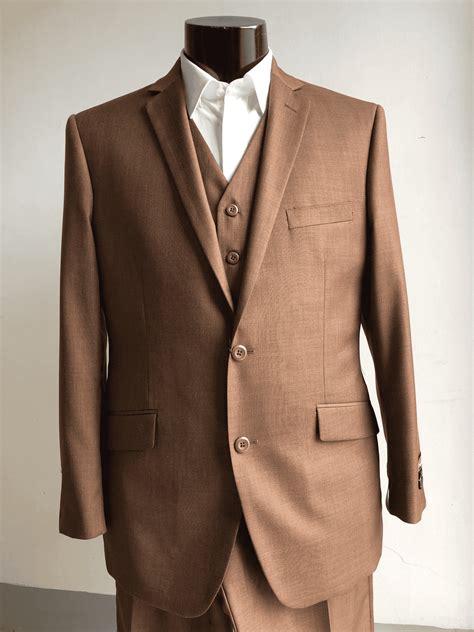 38S Light Brown Wedding Suit - Brown Groom Suit - Brown Wedding Suit