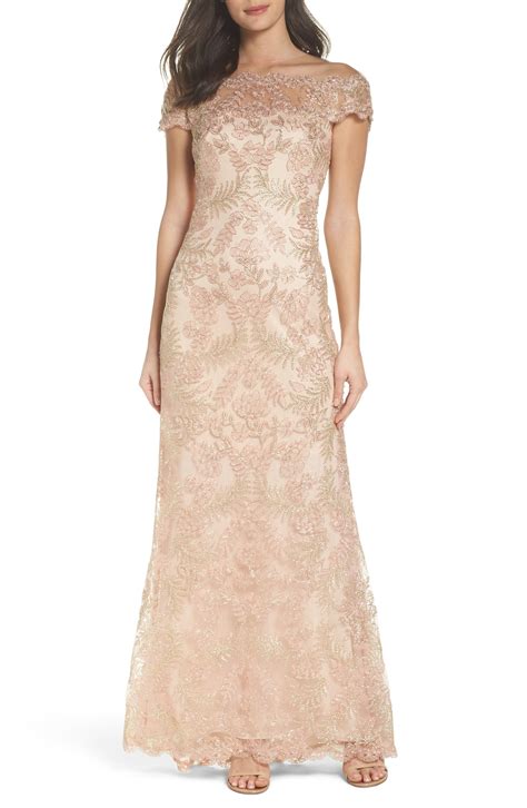 Gold, Taupe, and Neutral Mother of the Bride Dresses | Tulle gown