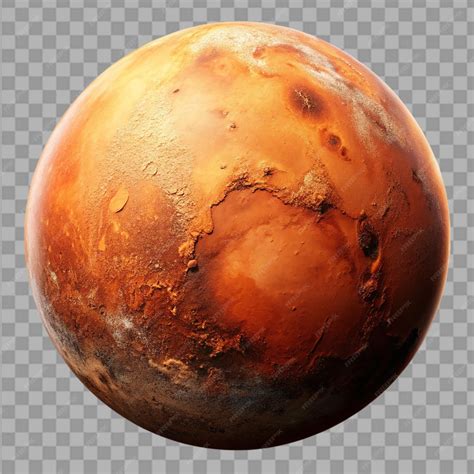 planet mars  transparent background premium ai generated psd