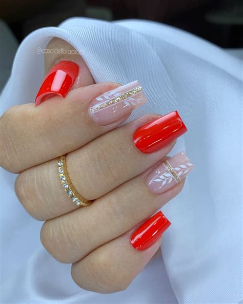 Unhas De Gel Fotos Vermelha - 16 Fotos de Unha em Gel Vermelha: Ideias para Todos os Estilos