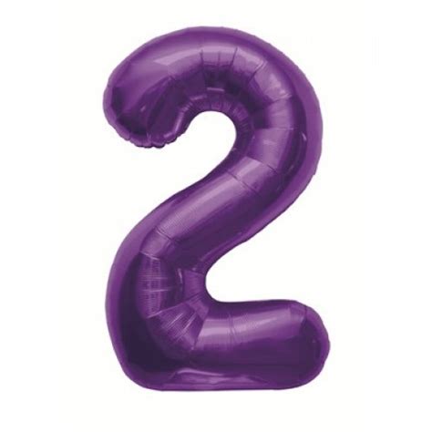 Number 2 - Purple 34" - Add A Balloon