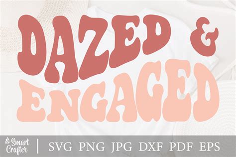 Dazed and Engaged Svg Wavy Design Graphic by Smart CrafterCreative