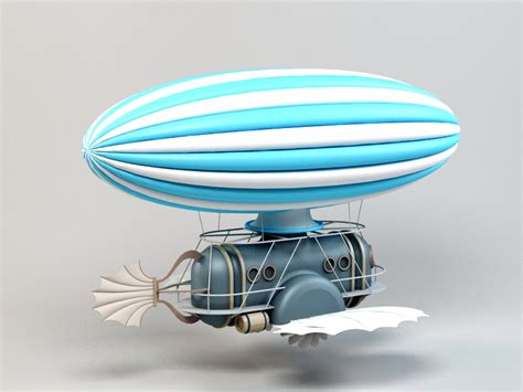 Steampunk Airship 3D model Download for Free