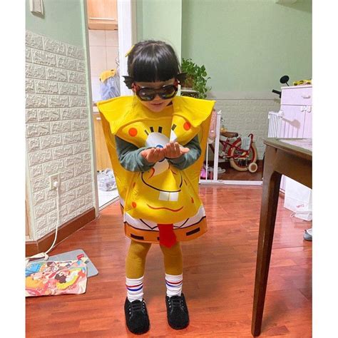 [Avail] Kids SpongeBob Costume Cartoon Theme Underwater Cute Halloween ...