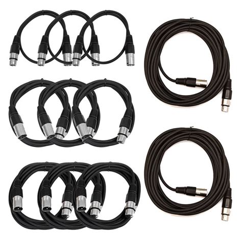 seismic audio xlr patch cable pro audio dj crash kit xlr patch cord