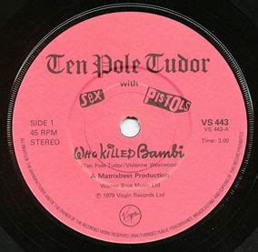 God Save The Sex Pistols - Who Killed Bambi United Kingdom 7"