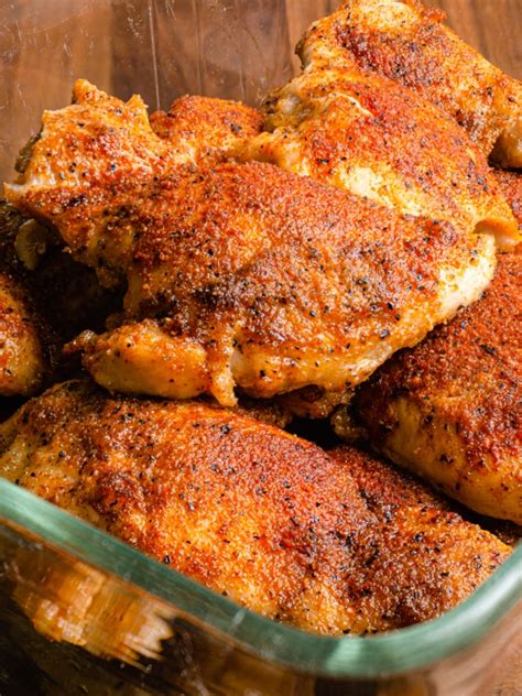Simple Oven Roasted Chicken Thighs - One Happy Housewife