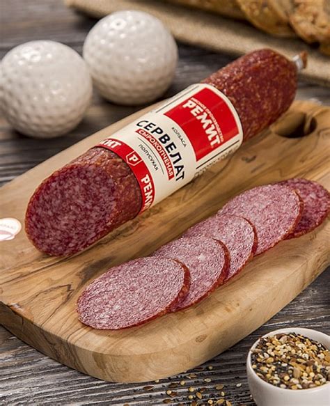 Колбаса сырокопченая «Сервелат» ГОСТ купить в Москве в магазине Вкусные ...