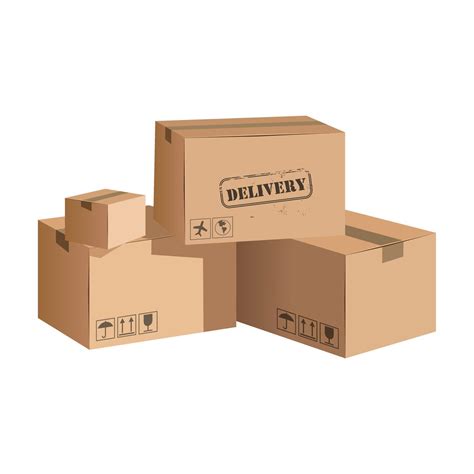 vector cardboard box   vector art  vecteezy