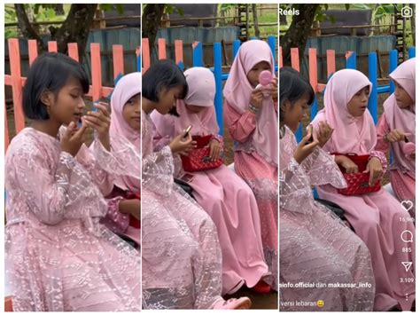 sibuk lipstikan bocil bocil  tak sadar bakal viral usia berapa anak