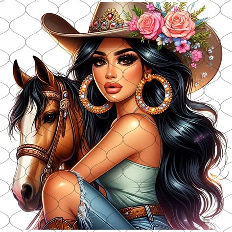 Gorgeous Latina Cowgirl, 10 TRANSPARENT PNG, Western Girl Png, Cowgirl