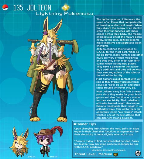 jolteon and terrance rainer (pokemon and 1 more) drawn by kinkymation